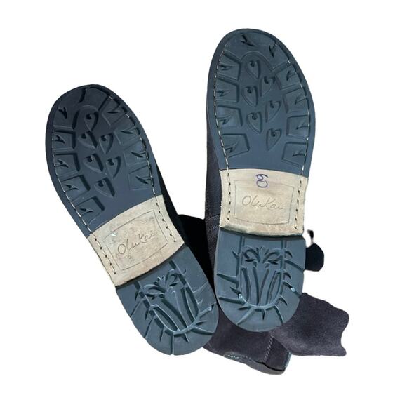 OluKai Womens 7.5 Tall Suede Insulated Brown Winter Boots - Picture 9 of 10